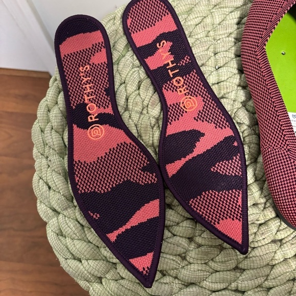 Rothy's The Point Rose Double Stitch Point Toe Slip On Knit Flats - Picture 11 of 15